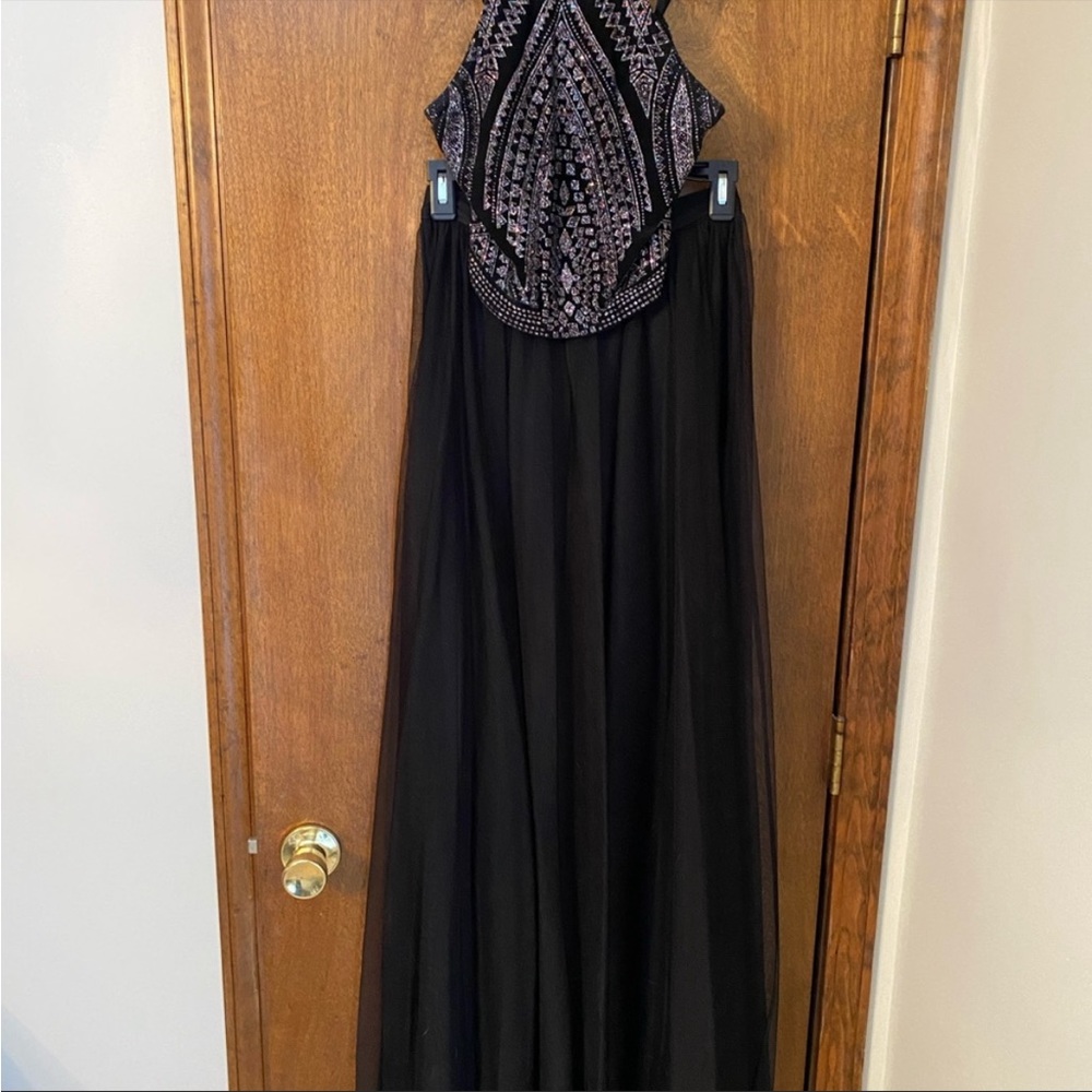 Black Two Piece Prom Dress
